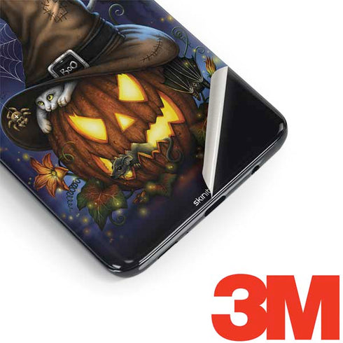 Halloween Cat and Jack O Lantern Pumpkin by Sarah Richter Galaxy S9 Skin